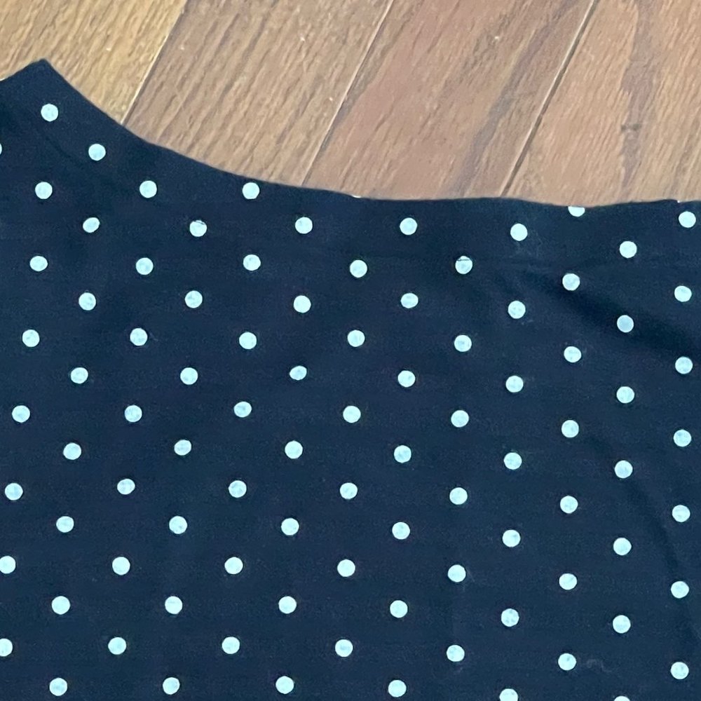 Karen Scott Black White Polka Dot Top Size Large - Picture 7 of 16